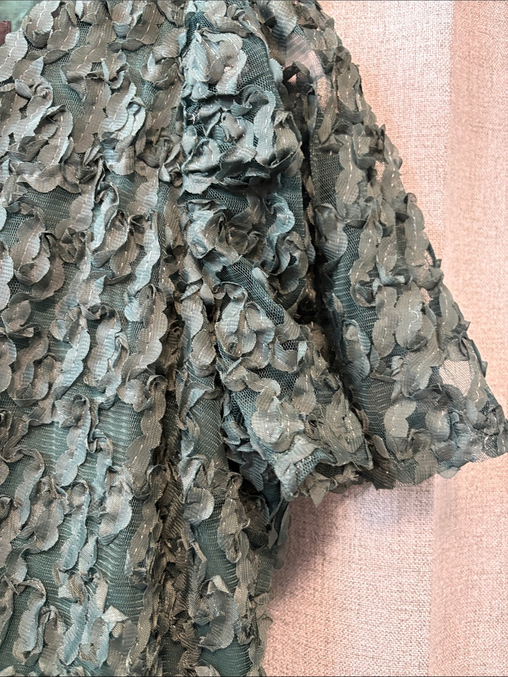 Lulu's Deep Green Textured Dress - Picture 3 of 4